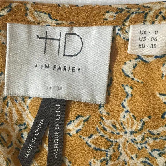 Silky yellow Anthropologie blouse - Picture 3 of 6